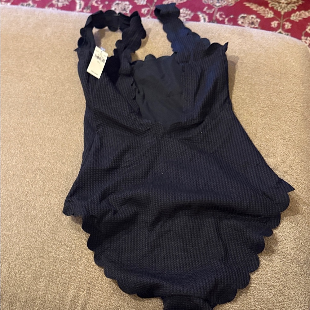 Aerie Solid Black One Piece Swim Suit Small New (TD) - Picture 5 of 5